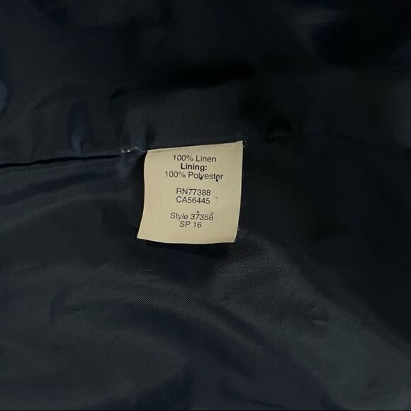 EUC✨J Crew 100% Linen Navy Blue Blazer 4 - Picture 8 of 8